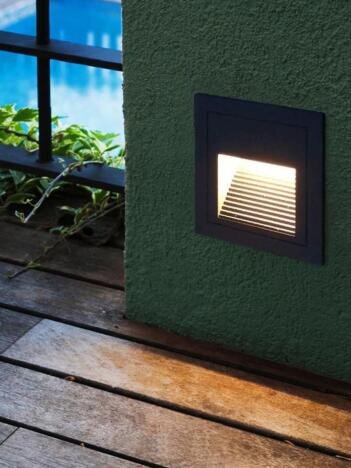 Aplica LED 2W Exterior Stairs, LED inclus, 1 surse de iluminare, Lumina: Calda, Echivalent 8W